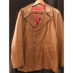 Cabretta Glove Leather Jacket - Honey Color Sz 42